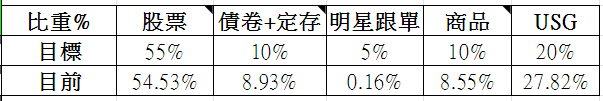 財富獨立的路程-2020-6-投資比重